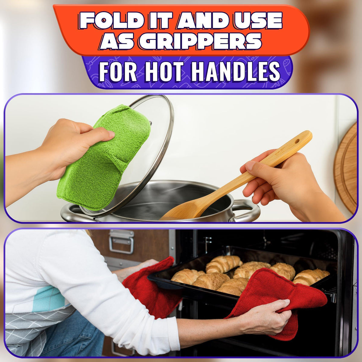 Microwave Bowl Holder Set of 5 – Five Color Pack Microwave Bowl Holders for Hot Food (7.5 x7.5 ) – Heat Resistant Fabric for Bowls Cups Saucers Machine Washable
