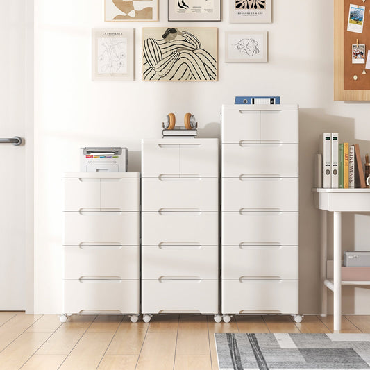 Rolling Storage Cabinet with Universal Wheels and 5/6/7 Drawers-5 Drawers