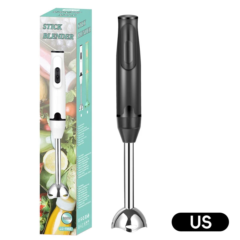 New Electric Blender EU/US/UK Plug Stirring Rod Mixer Stainless Steel Stick Hand Blender Food Grade for Baby Food Baking Kitchen