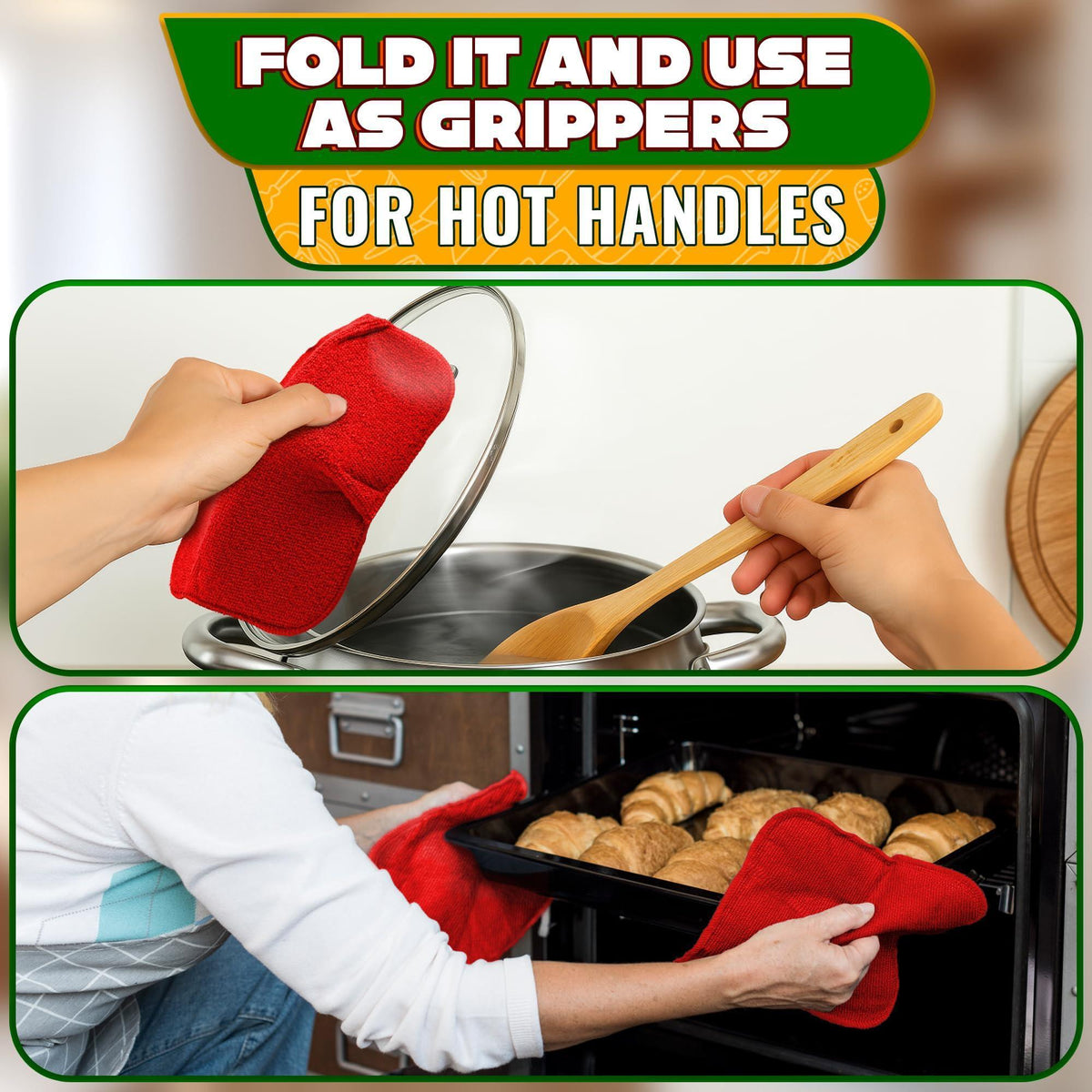 2 Pcs Red Microwave Bowl Holder (7.5 ×7.5 ) – Microwave Bowl Cozy with Durable Heat Resistant Fabric for Hot Dishes – Effortless Secure Serving of Hot Food Bowls Cups & Saucers